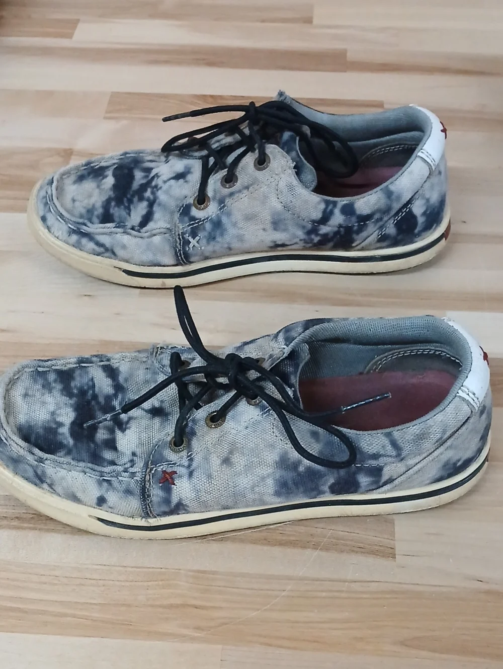 Twisted X Casual Tie-Dye Canvas Deck Shoes  Size 6.5